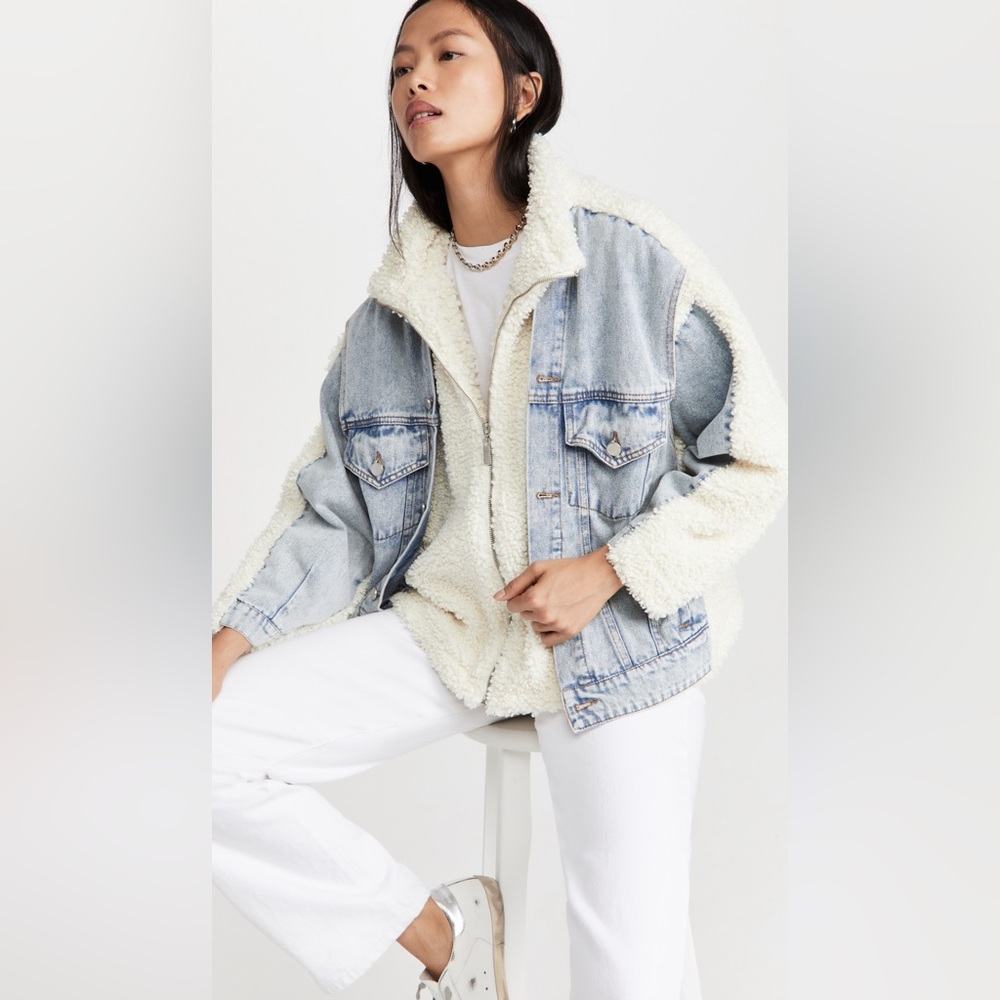 ❌ SOLD ❌  NWT BLANKNYC Bear Hug Denim Sherpa Jacket